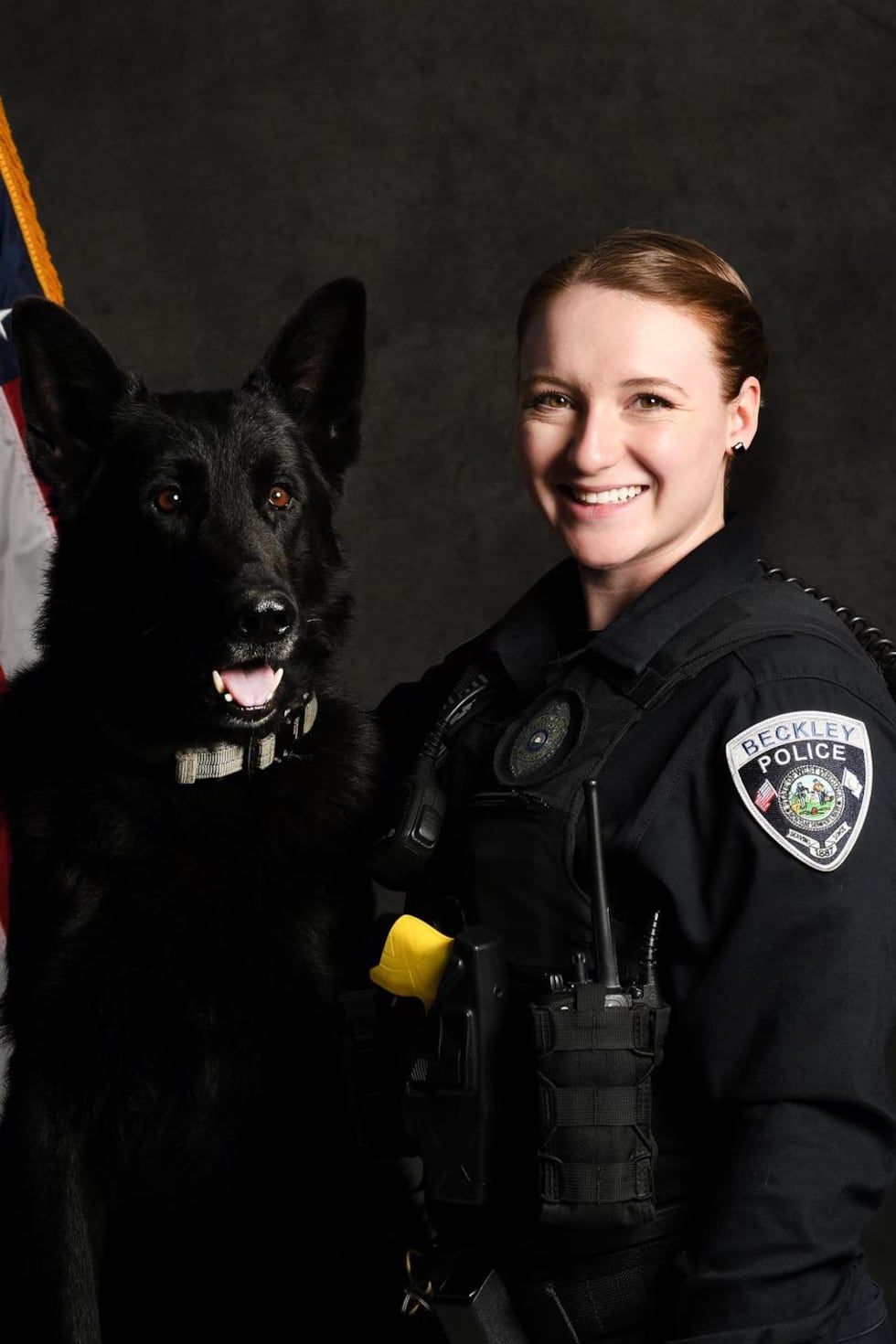 K-9 Gabo and PFC Birchfield