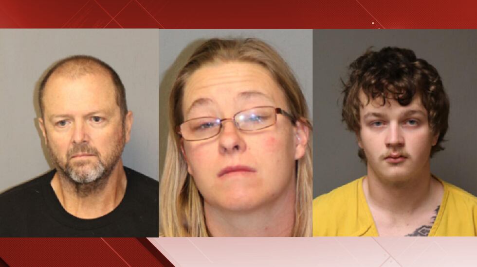 (L-R): Mark Weiss, Ashley Edwards, Nolan Neil mugshots