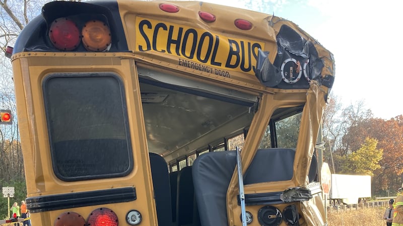 Four children on the bus suffered minor injuries in the crash and were transported to Sentara...