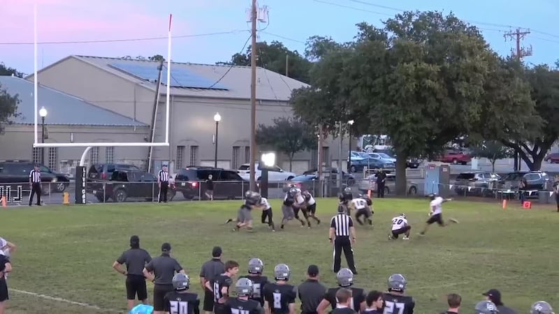 WATCH: Person driving past Waco football game catches extra point kick