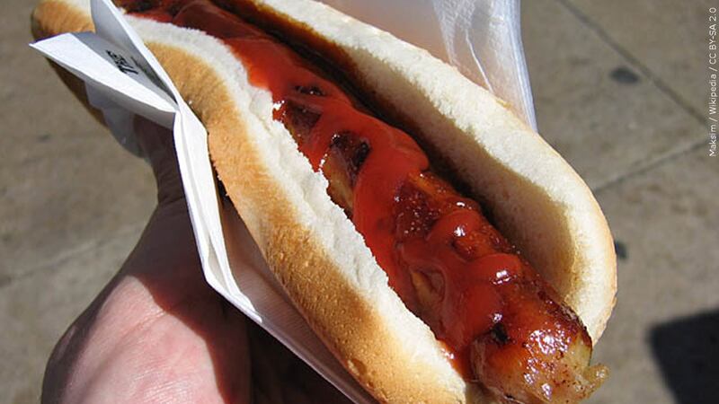 FILE - A hot dog was used to strike a man in a face, starting a fight, authorities said.